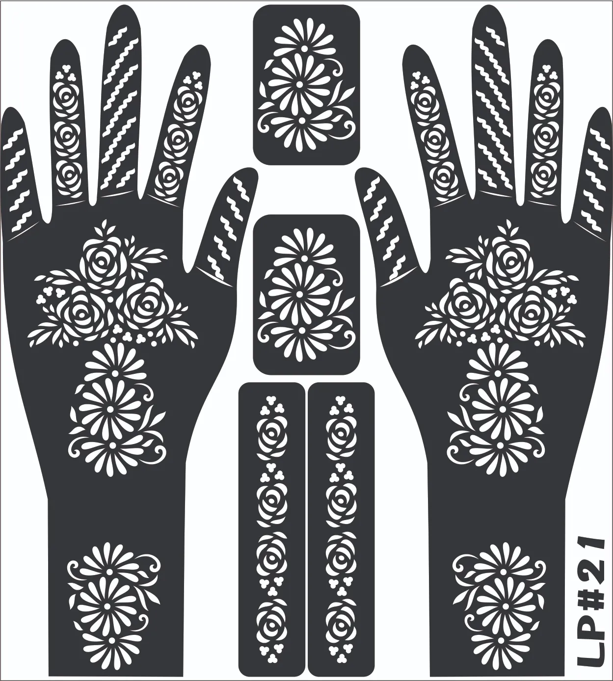 Mehndi Stickers 2UP + 1