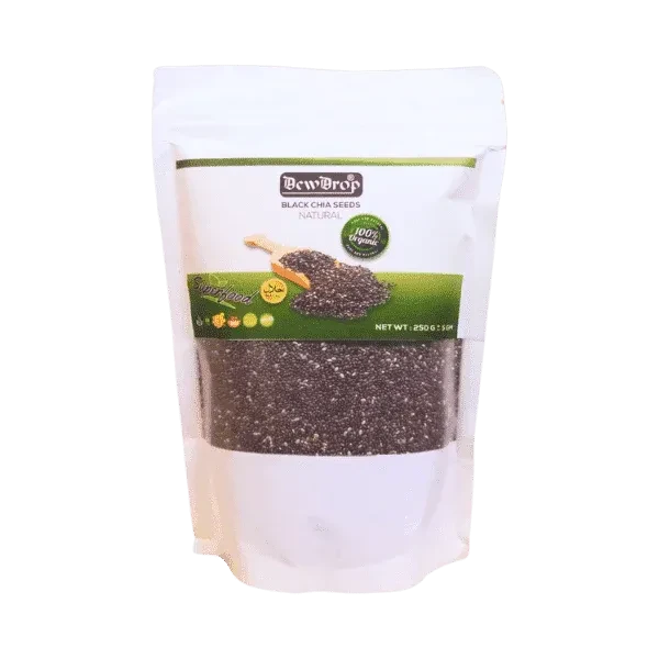 DEWDROP BLACK CHIA SEEDS 250G