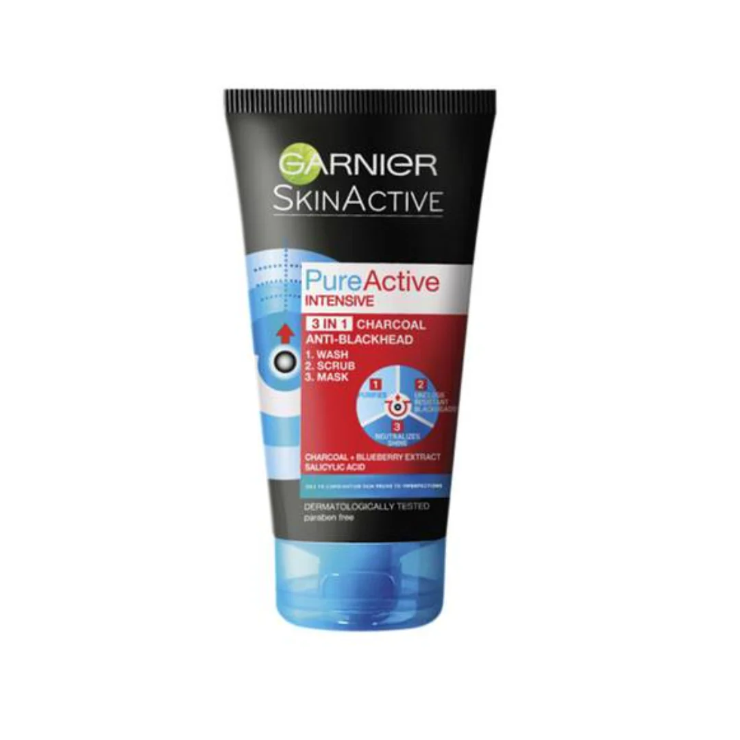Garnier Face Wash Pure Active 3 In 1 Charcoal Pk 50ML