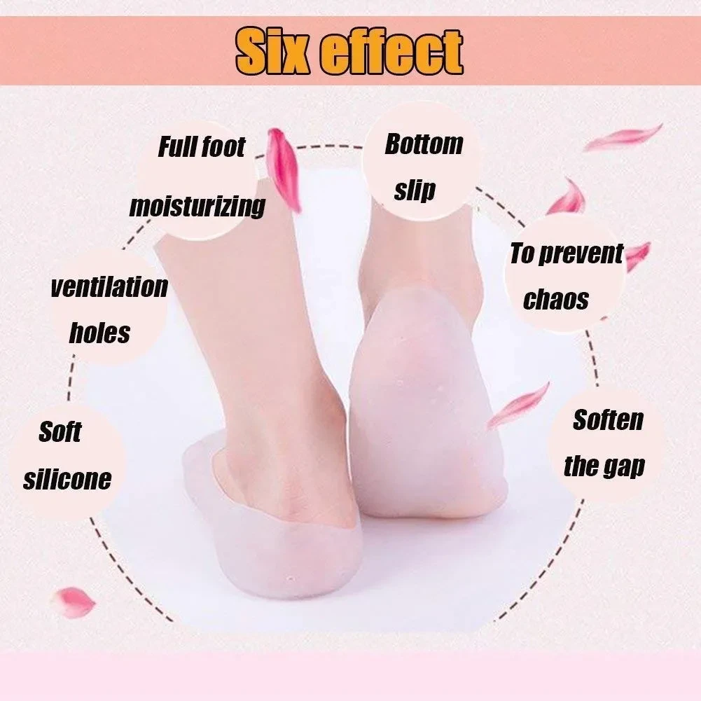 Anti Crack Heel Protector Silicone Full Socks
