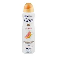 Dove Deodorant Body Spray Go Fresh Grapefruit And Lemongrass Scent 150ML