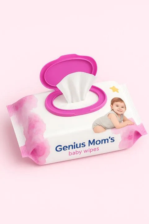 Genius Moms Baby Wipes 84P Pink