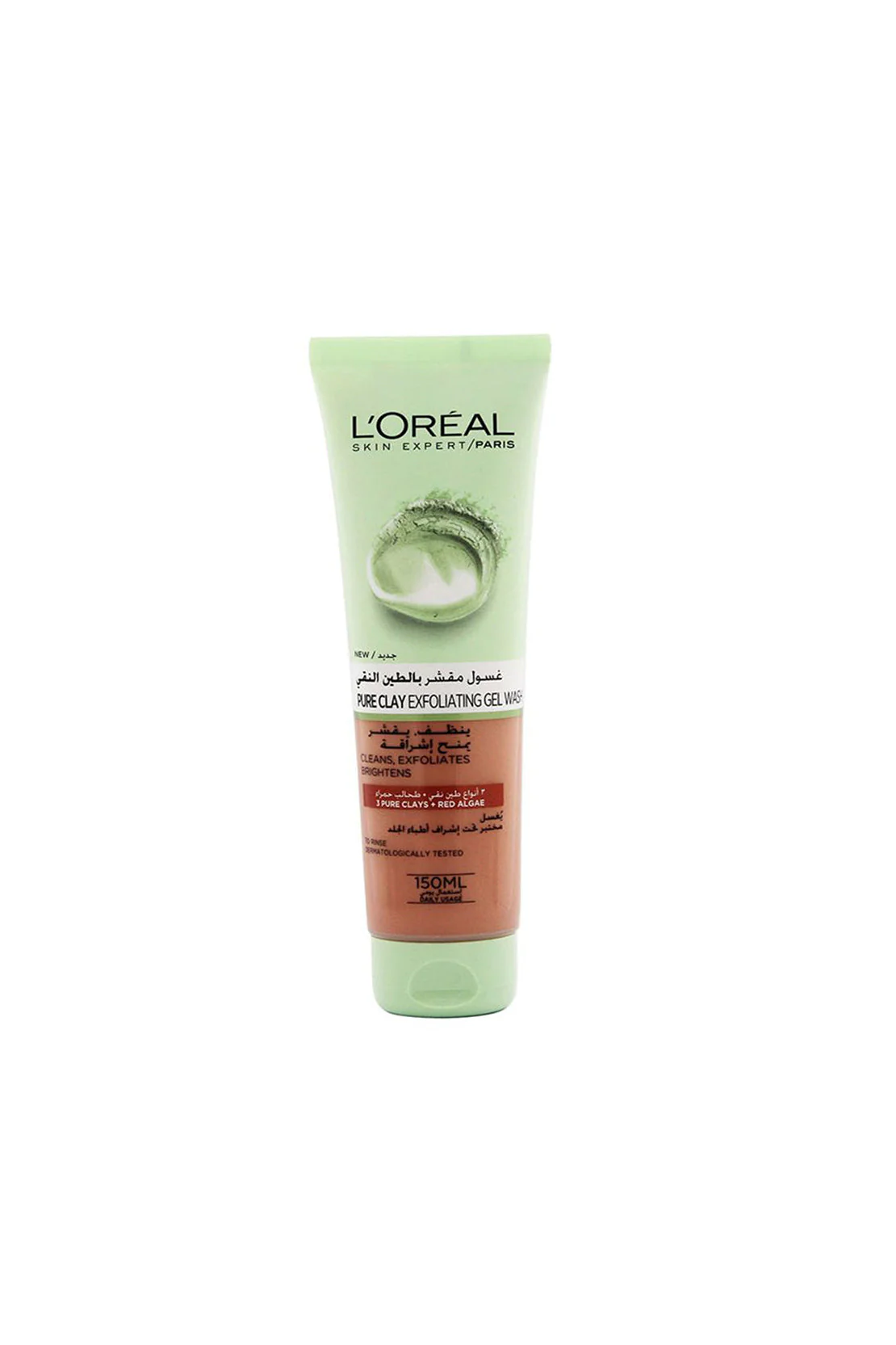 Loreal Face Wash Gel Pure Clay Exfoliating 150Ml