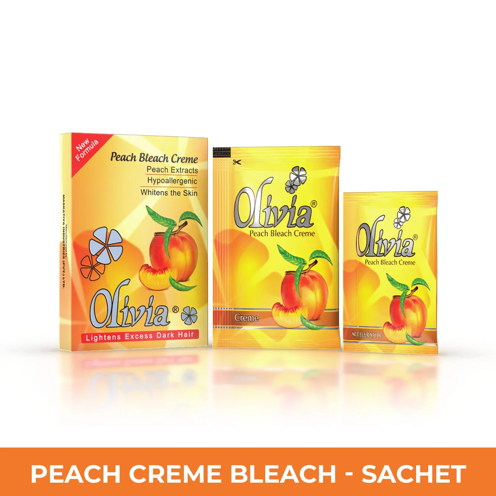 Olivia Cream Blech Sachet Peach