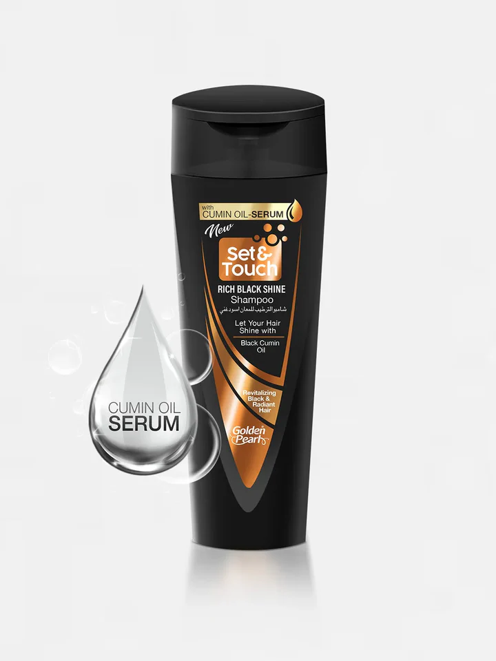 Golden Pearl Shampoo Hello Hair Silky Black Shine 360ML