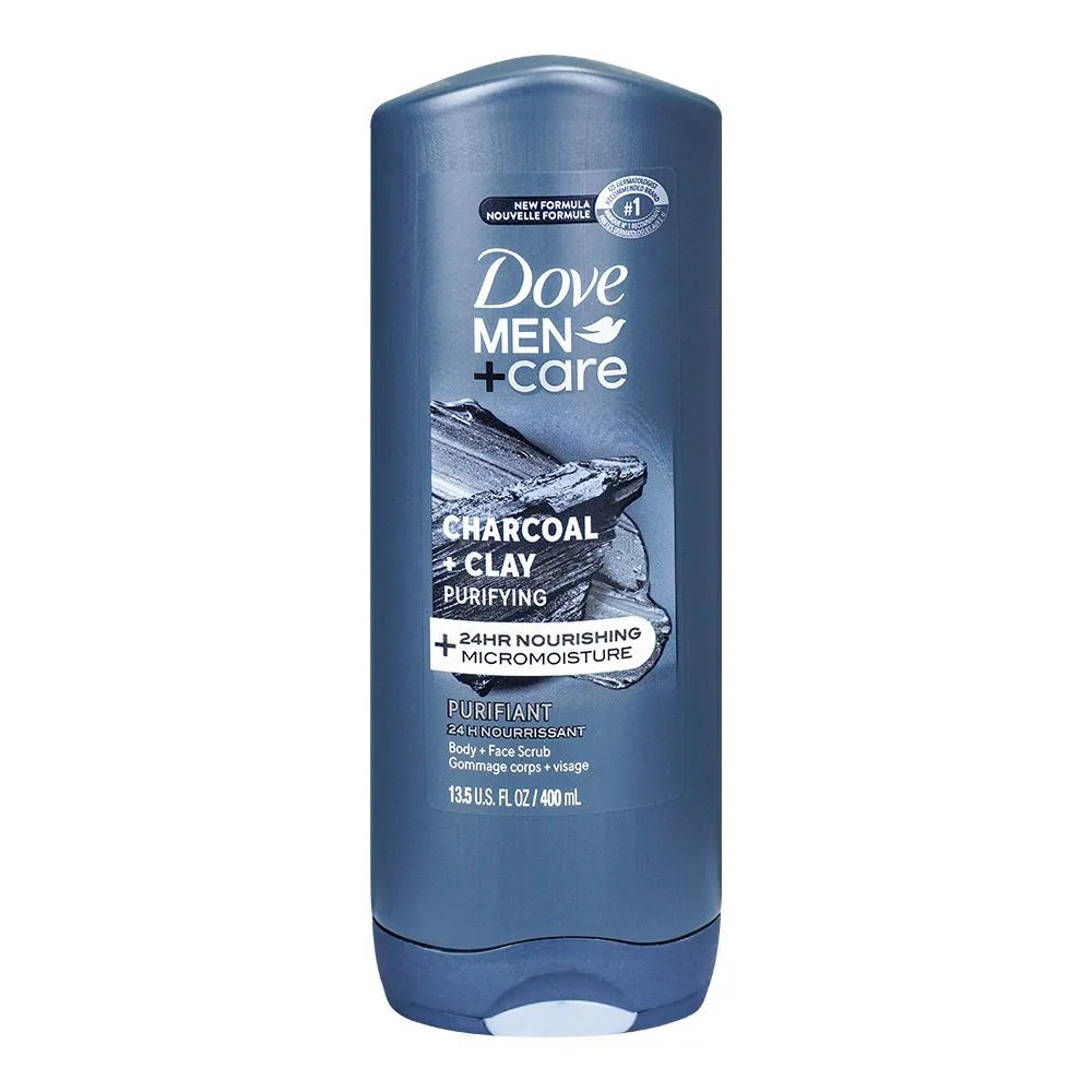 Dove Body And Face Wash Men Care Charcoal + Clay Purifying 400ML